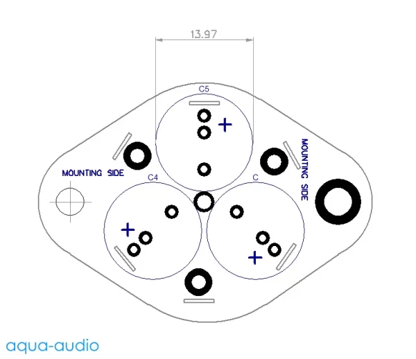 10pcs Multi Section Capacitor Mounting Plate And PCB 38mm Spacing Mounting Hole - Image 3